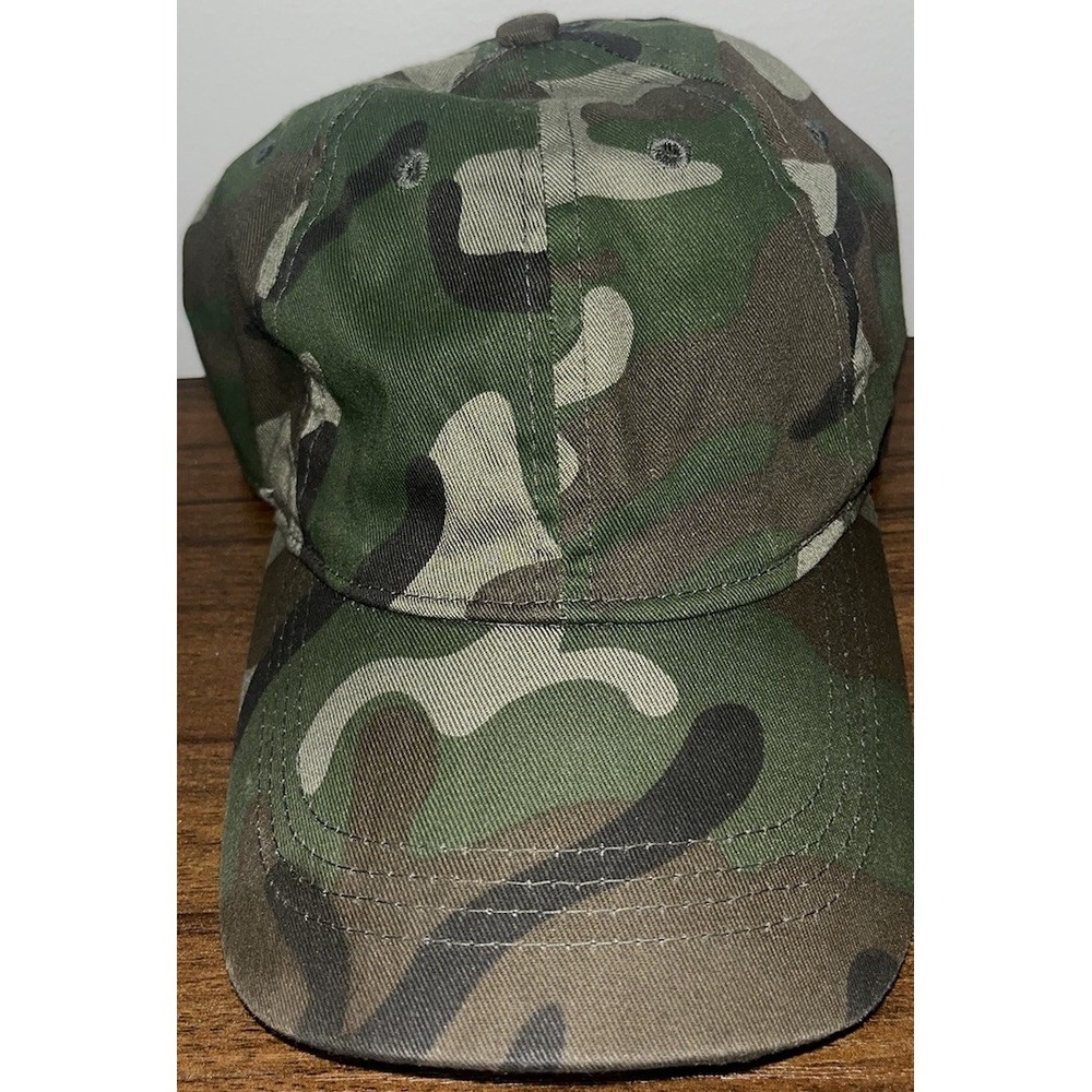 City Hunter USA Camouflage Baseball Cap Dad Hat Adjustable Cotton Green OS